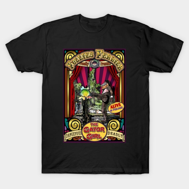 The Gator Girl Sideshow Poster T-Shirt by ImpArtbyTorg